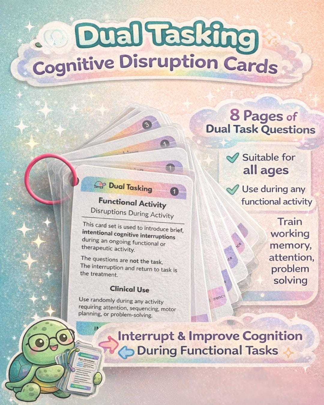 Dual Tasking Cards – Cognitive Therapy, Rehab Tool - Etsy