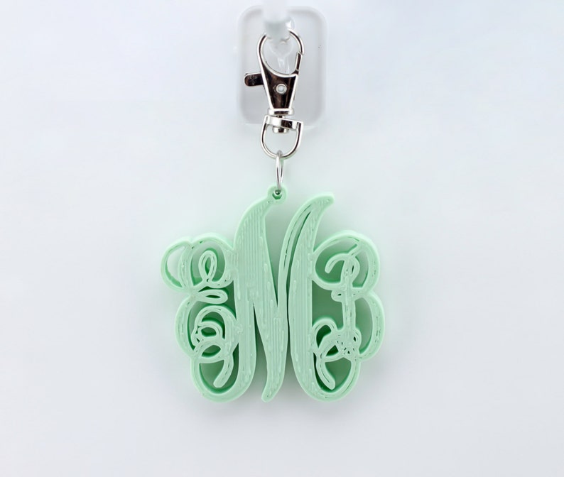 Customized Monogram 3d Printed Keychain | Etsy