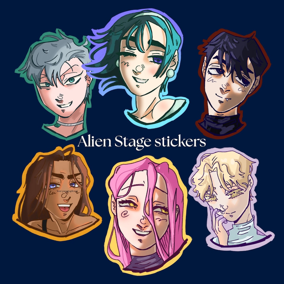 Alien Stage Homemade Stickers. (comes in Any Character You Want) - Etsy