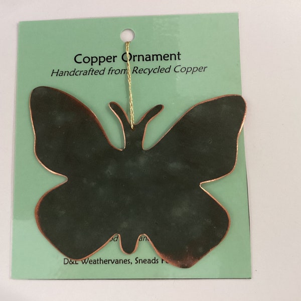 Butterfly Ornament - Handcrafted out of Recycled Copper