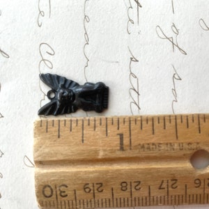 Brass Winged Gargoyle charms, Black Satin Finish image 3