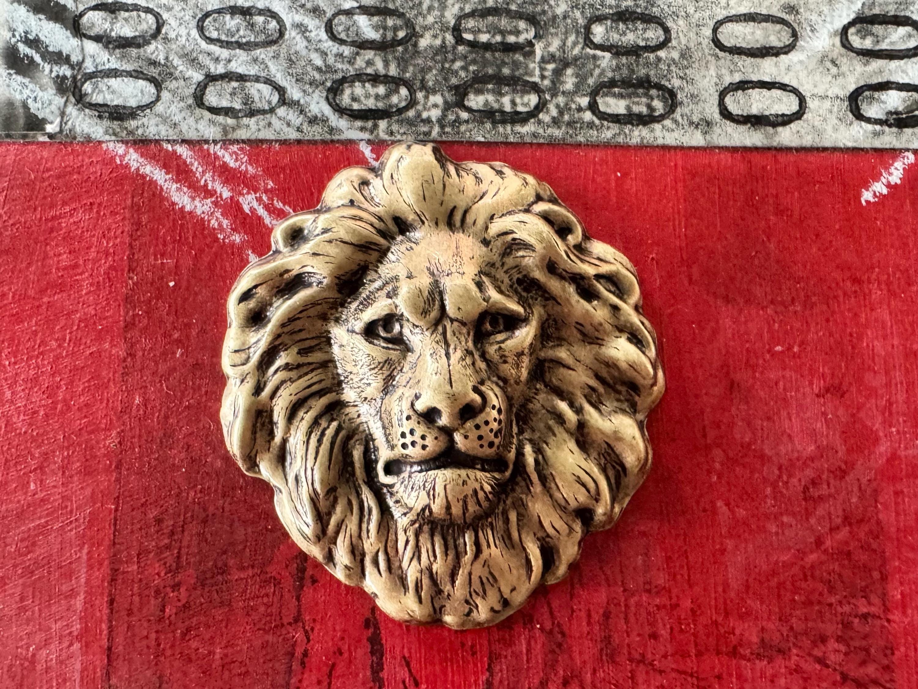 Large Brass Lion - Etsy Canada