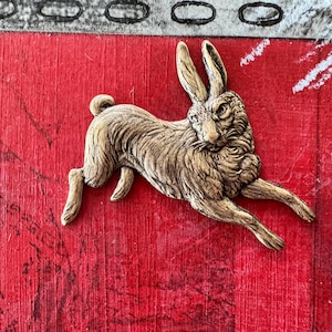Fierce Brass Wild Hare, Brass Ox, 48mm x 40mm