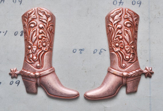 rose gold cowboy boots