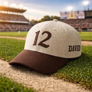 Gorra deportiva personalizada con número y nombre bordados, gorra de béisbol con número acolchado, gorra trucker con número de jugador personalizado, regalo para mamás deportistas para el día del partido
