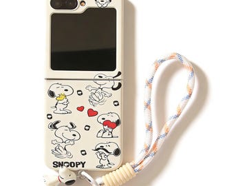 Cute Snoopy Cartoon Case for Galaxy Z Flip | Anti-Drop Foldable Cover