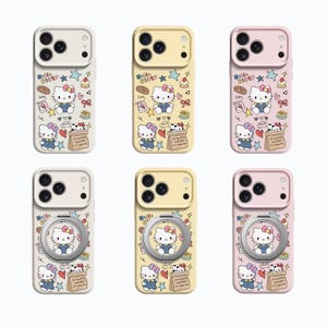 Kawaii Hello Kitty iPhone Case | MagSafe Compatible Stand & Pastel Color Cover image 1