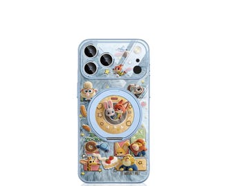 Cute Zootopia Disney Case | Vintage Sticker Duo | Perfect for Disney Fans|Shockproof Protective Case for iPhone17,16,15,14,13,12