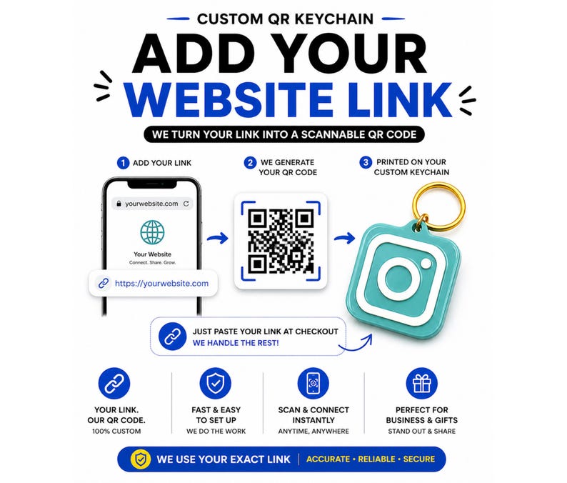 Social Media QR Keychain, Instagram Tiktok Facebook Snapchat Tag ...