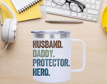 Personalized Coffee Cup/ Insulated Coffee Mug/ Coffee Mug with Handle/ Travel Mug/ Couple Mug With Handle/Travel Coffee Cup with Handle