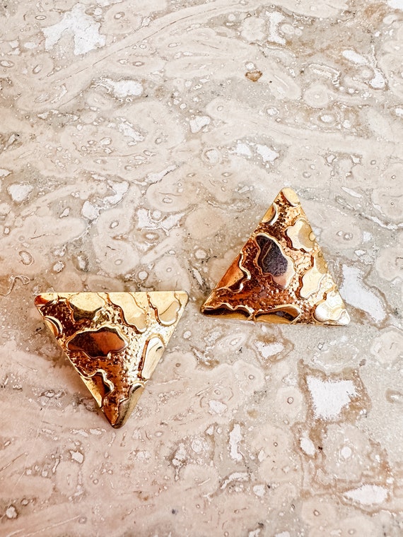 80s Vtg triangle earrings