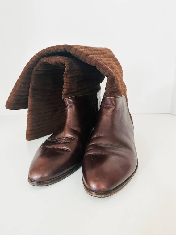 Vintage Saks Fifth Avenue Tall Brown Boots - image 2