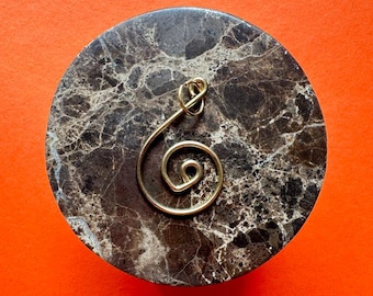 90s Spiral Brass Pendant