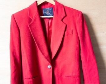 VTG 90s Wool/Nylon/Cashmere Blend Red The Limited Blazer