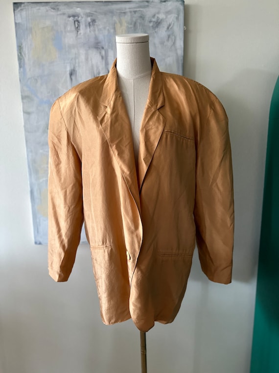 Vintage 1980's MODA Oversized Silk Blazer