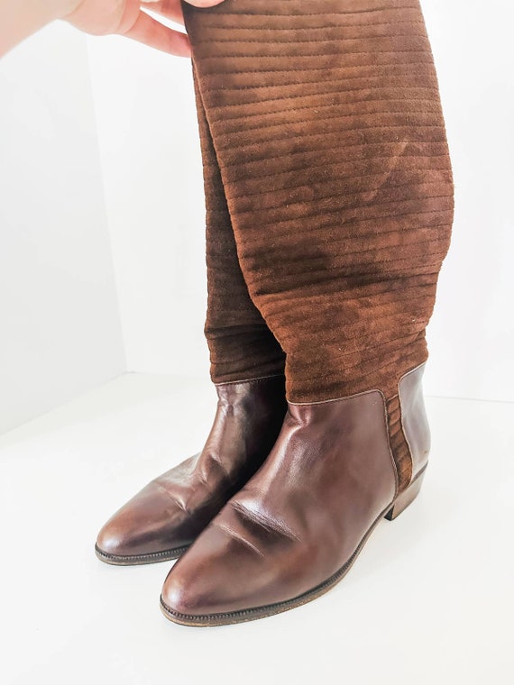 Vintage Saks Fifth Avenue Tall Brown Boots - image 3