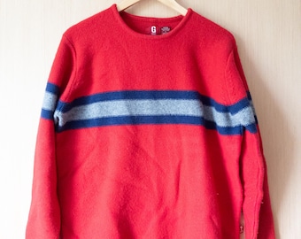 Vtg Guess Red Wool Sweater