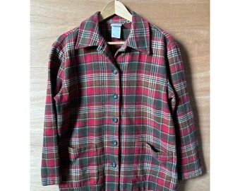 Vintage Bobbie Brooks Plaid Button Down Shirt Jacket Women's  Size M