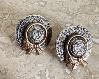 Metal Hat shaped Earrings