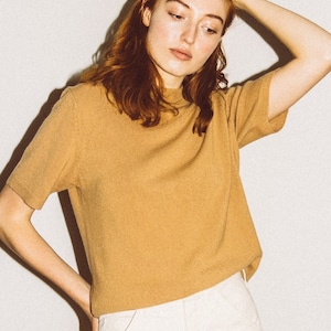 mock neck short sleeve sweater- NEW color
