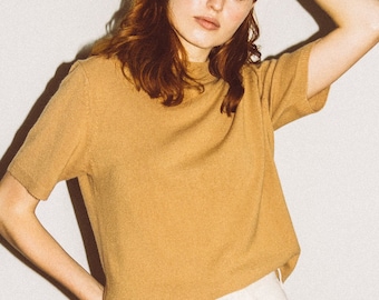 mock neck short sleeve sweater- NEW color