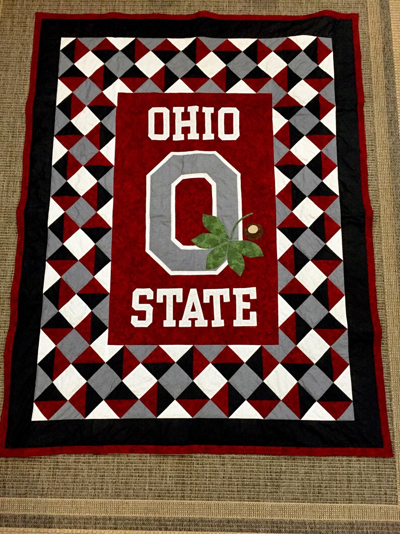 Ohio State Buckeye OSU Quilt | Etsy