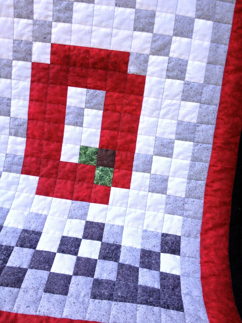 OSU Ohio State Digital 8bit Brutus Buckeye Quilt Made to Etsy Brutus osu