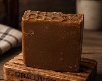 Handmade Pine Tar Tallow Soap Bar – Cedarwood Eucalyptus Rustic Artisan Soap