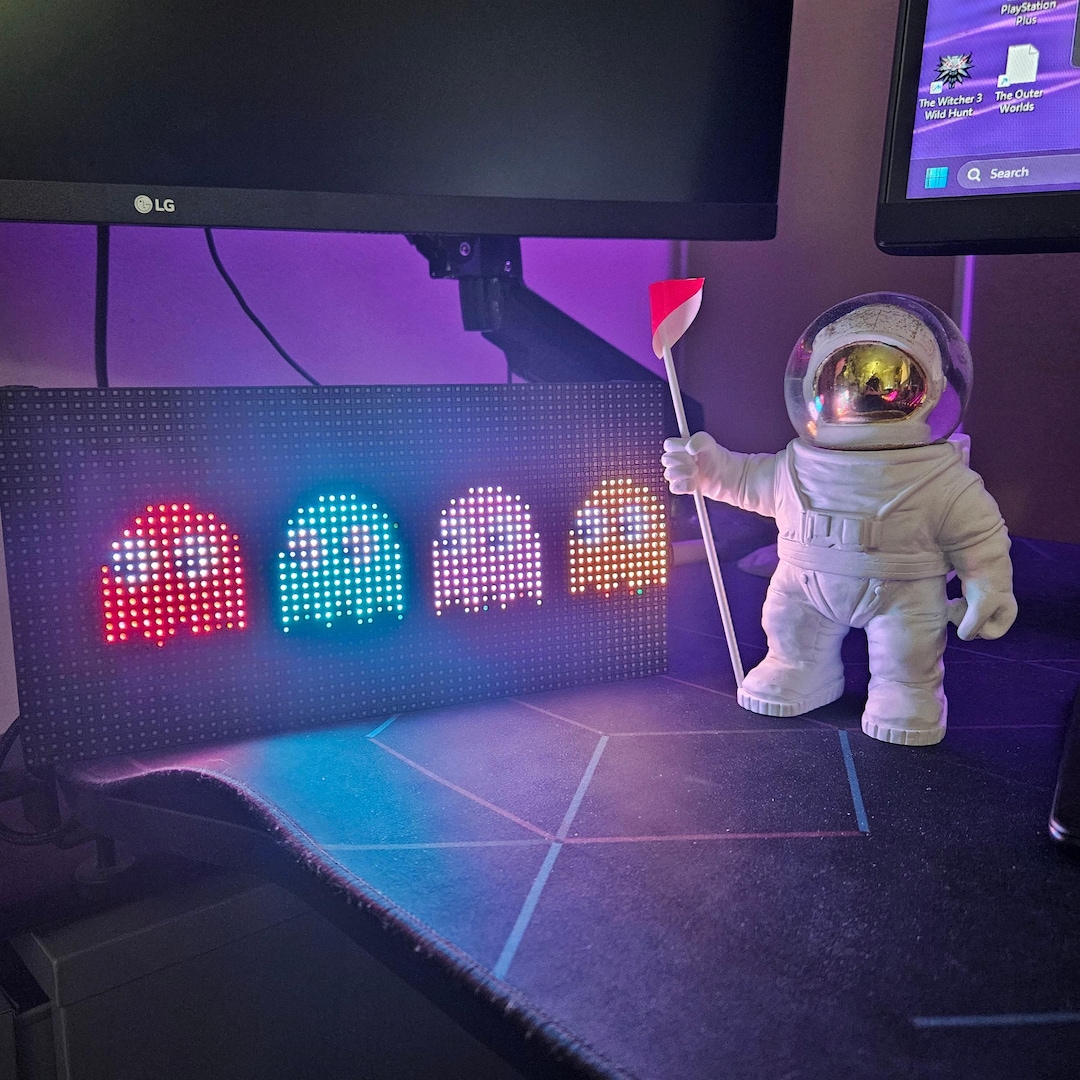 Led Matrix Pixel Animations Gaming Animated Pixel Led Matrix Gamer Gift - Etsy