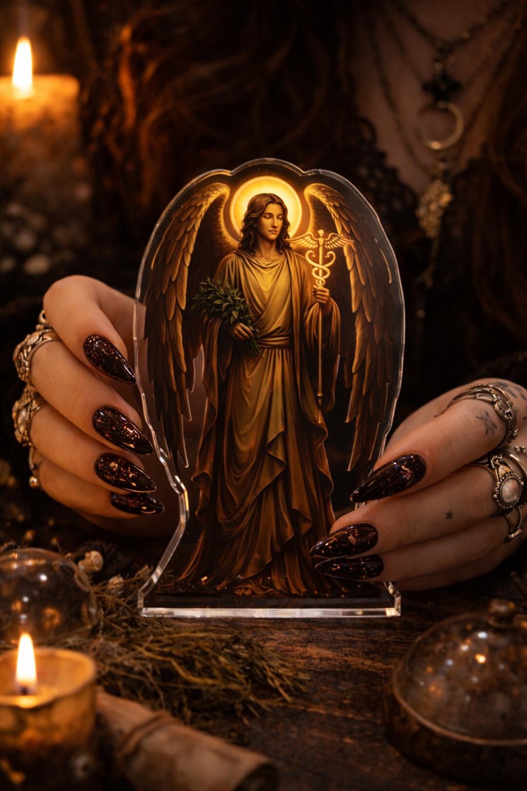 Archangel Raphael Acrylic Standee, Healing Angel Statue, Angel of ...