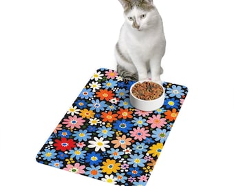 Kolorowa mata z motywem stokrotek dla zwierząt