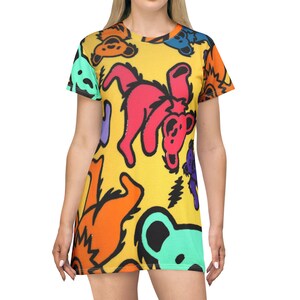 orange maxi ruffle dress BERBRICK Grateful Dead Dancing Bears: Costume Ver. Orange 400%