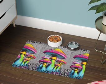 Paddenstoel voermat voor huisdieren (12x18)