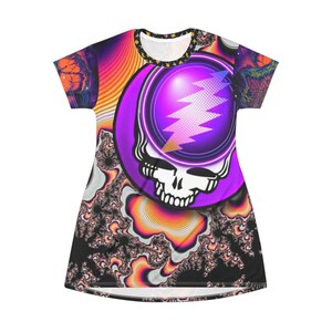 Vestido tipo camiseta (AOP) Grateful Dead