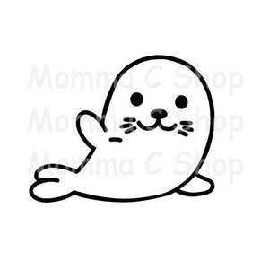 Robbe SVG und JPEG Instant Digital Download Datei Cuttable Strand Ozean Küste Tier Meer Löwe Aquarium Walross