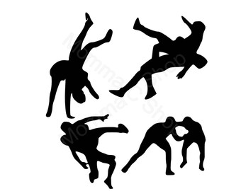 Wrestling Instant SVG Digital Download One Color File Cuttable | Etsy