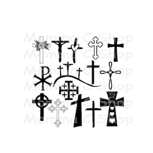 Orthodox Jeruzalem Chi Rho Cross SVG christelijke religie God gebed Pasen kerst kruisbeeld Jezus Golgotha JPG Instant Digitale Download-bestand