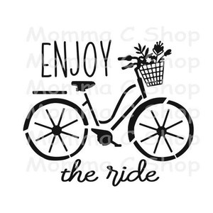 Bici Goditi il viaggio SVG Ciclismo Pedale Viaggio Campeggio Vacanza Hobby Estate JPEG File di download digitale istantaneo