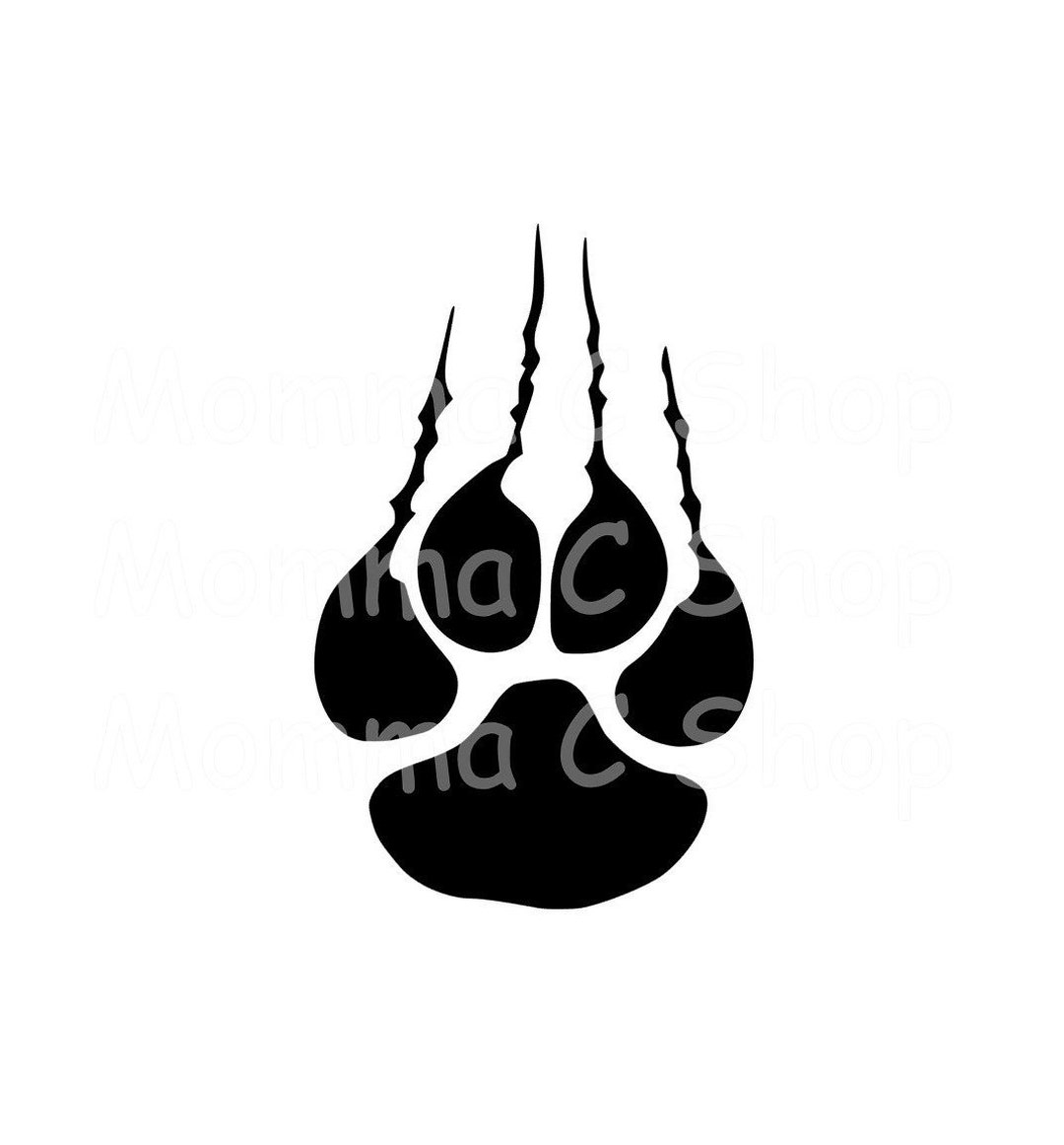 Paw SVG Lion Bear Tiger Wild Animal Wolverine Animal Mascot Camping