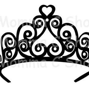 Tiara kroon SVG prinses koningin meisje vrouw vrijgezellenfeest prom optocht verjaardag cruise JPEG Instant Digitale Download