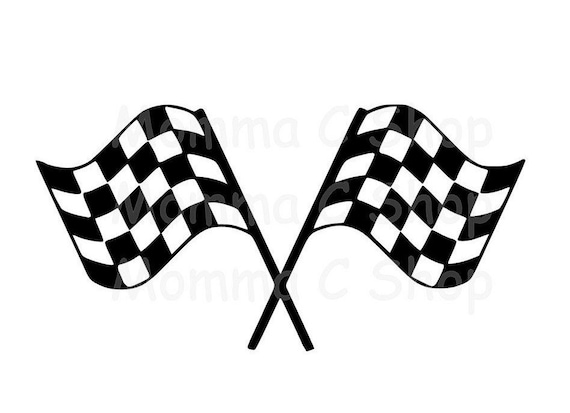 Finish Line Flags SVG JPEG One Color Instant SVG Digital Download File  Cuttable -  Canada