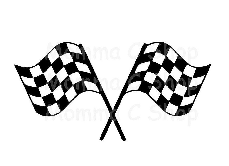 Finish Line Flags SVG JPEG One Color Instant SVG Digital Etsy