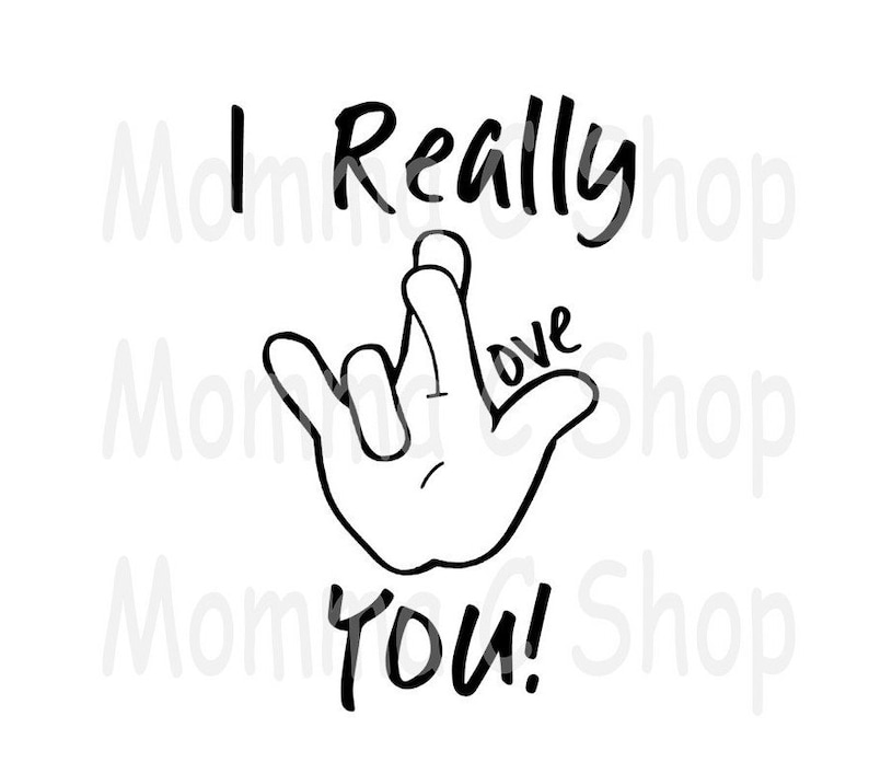 Download I Really Love You SVG and JPEG Sign Language I Love You | Etsy