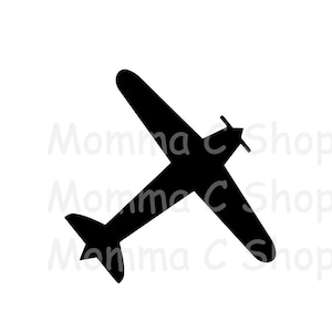 Avião SVG Avião Biplano Piloto Aeronave Voo Aviação Militar Meninos Meninas Quarto Mancave Brinquedo Voar JPG Instantâneo Digital Download Arquivo