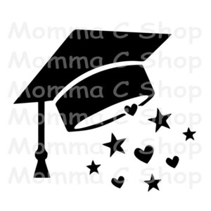Graduation Cap 2025 SVG High School College Banner Poster Schüler Zeremonie Virtuelle Feier Diplom Party JPEG Png Instant Digital