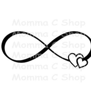 Infinity Herz Liebe SVG Braut Ehe Valentine Hochzeitsbevorzugung Geschenkanhänger Verlobung Shower Party Liebenswerter Sofortiger digitaler Download JPG PNG