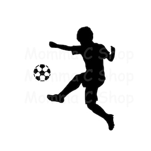 Archivo SVG JPEG de fútbol para niños, descarga digital instantánea de un solo color, corte para hombres