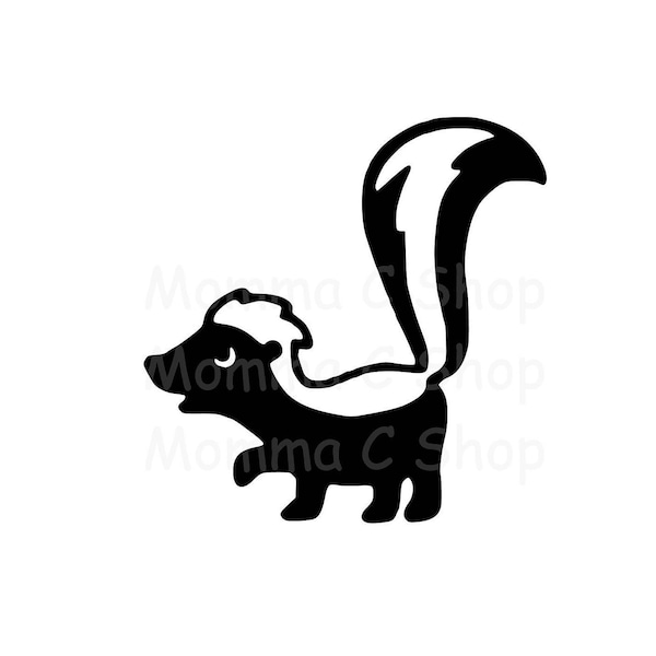 Skunk SVG animal, stink, child, gift, camping, woods, forest, nocturnal JPEG Instant Digital Download