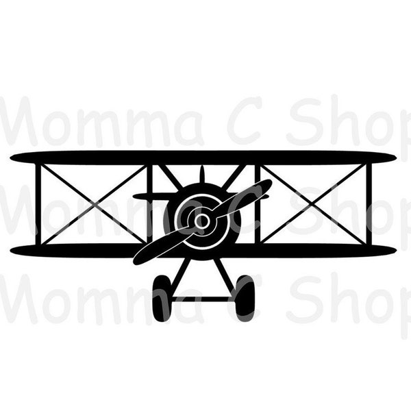 Airplane Biplane SVG Pilot Clouds Fly Sky Travel Adventure Vacation  Instant Digital Download JPG