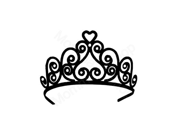 Download Tiara Crown Instant SVG Digital Download One Color File | Etsy